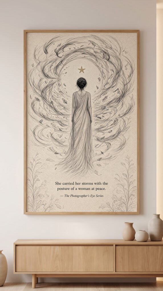 Pencil sketch Woman at Peace print
